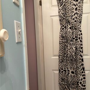 Black and tan cheetah jumpsuit with pockets